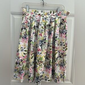 Vibrant Floral A-Line Skirt